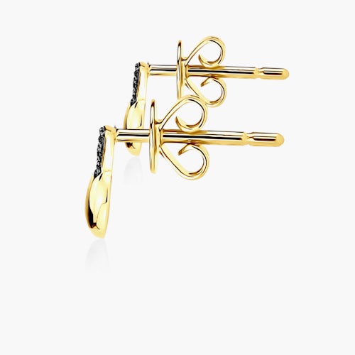 Kolczyki Savicki: złote, czarne diamenty